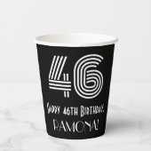 46番目の誕生日—インスパイアアールデコ検索「46」 +名前 紙コップ (裏面)