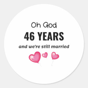 46結婚周年記念おもしろい贈 ラウンドシール
