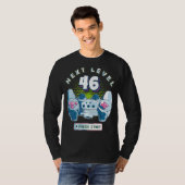 46誕生日ゲーマー次レベル46ゲーミングコントローラー Tシャツ (正面フル)