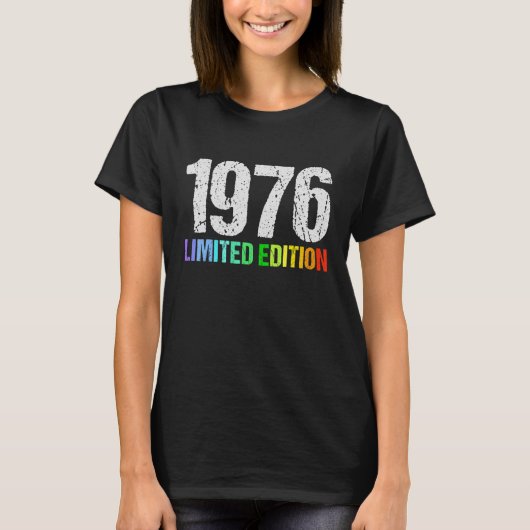 46誕生日レディースメンズ46年1976 3 Tシャツ (正面)
