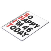 46誕生日嬉しい私は46今日のギフトおもしろい ノートブック (左側)