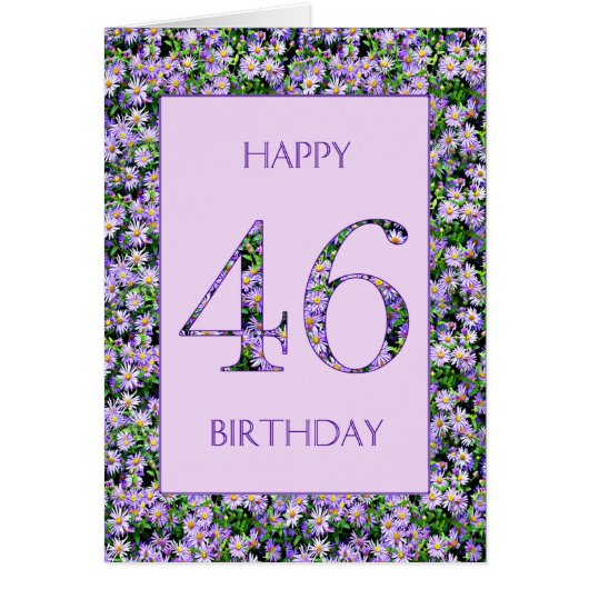 46誕生日紫デイジー (正面)