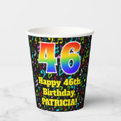 46誕生日:おもしろい音楽ノートPattern, Rainbow 46 紙コップ (正面)