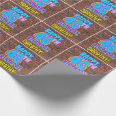 46誕生日:おもしろい、アーバングラフィティインスパイアルック ラッピングペーパー (角)