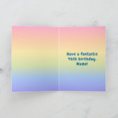 46誕生日:カラフルレインボー# 46,名前をカスタムする カード (内部)