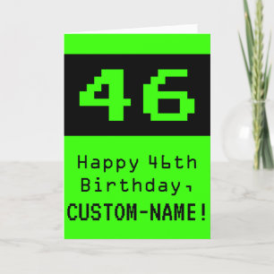 46誕生日：ネディ/オタク系のスタイル「46」と名前 カード