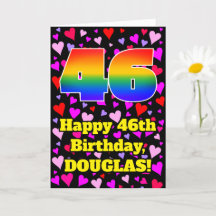 46誕生日：愛するハートパターン、虹# 46