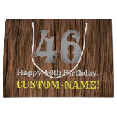 46誕生日: Country インスパイア Western  Look, Name ラージペーパーバッグ (正面)