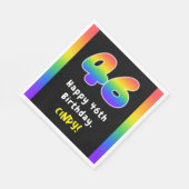 46誕生日: Rainbow Spectrum # 46,名前をカスタムする スタンダードランチョンナプキン (角)