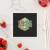 46誕生祝いギフト1974ヴィンテージレトロ スタンダードカクテルナプキン (インサイチュ)