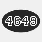 4649スラング日本のヨルシク楕円ステッカー 楕円形シール (正面)