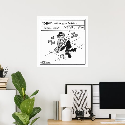 4666_tax_cartoon ポスター (ホームオフィス)