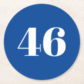 「46」バイデン氏大統領、バイデン氏・ハリス2020選挙 ラウンドペーパーコースター (正面)