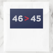 46 > 45 – トランプ失ったバイデン氏ウォンI 長方形シール (バッグ)