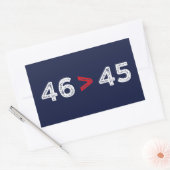 46 > 45 – トランプ失ったバイデン氏ウォンI 長方形シール (封筒)