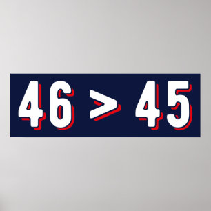 46 > 45 – トランプ失ったバイデン氏ウォンII ポスター