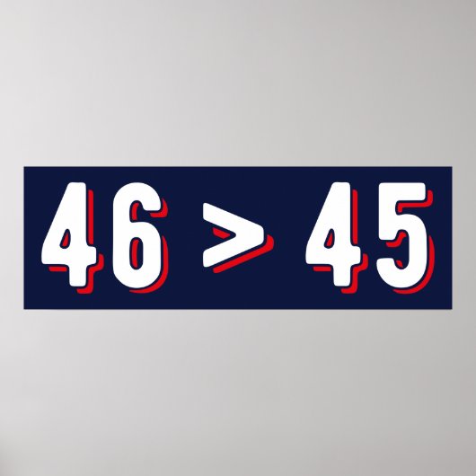 46 > 45 – トランプ失ったバイデン氏ウォンII ポスター (正面)