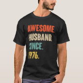 46 Wedding Aniversary Gift Him - Awesome Husband S Tシャツ (正面)