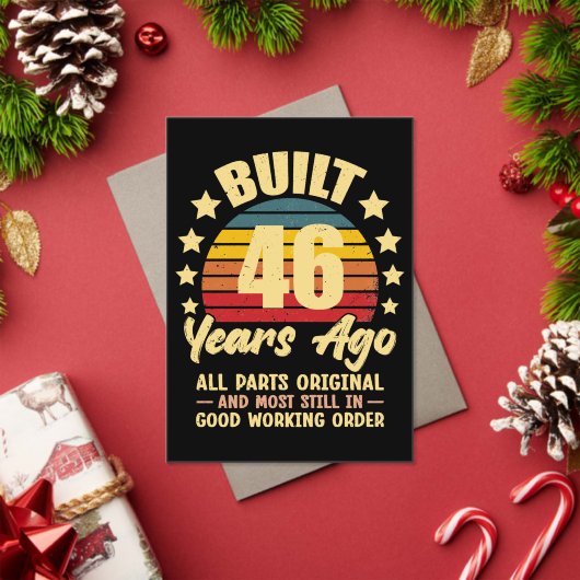 46 Years Ago All Parts Original 46th Birthday アクリル招待状 (インサイチュ (クリスマス))