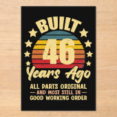 46 Years Ago All Parts Original 46th Birthday アクリル招待状 (正面)