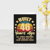 46 Years Ago All Parts Original 46th Birthday カード (黄色い花)