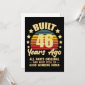 46 Years Ago All Parts Original 46th Birthday カード (正面/裏面インサイチュ)