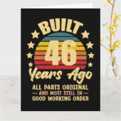 46 Years Ago All Parts Original 46th Birthday カード (黄色い花)