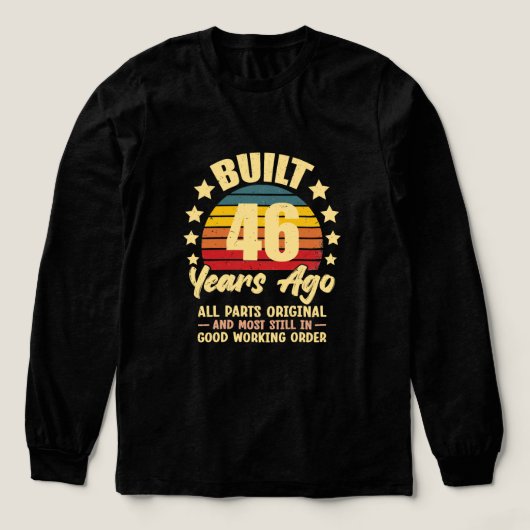 46 Years Ago All Parts Original 46th Birthday トライブレンドＴシャツ (デザイン正面)