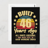 46 Years Ago All Parts Original 46th Birthday ポストカード (正面/裏面)