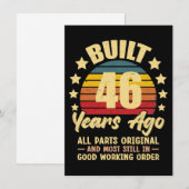 46 Years Ago All Parts Original 46th Birthday 招待状 (正面/裏面)