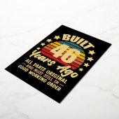 46 Years Ago All Parts Original 46th Birthday 箔招待状 (回転した状態)