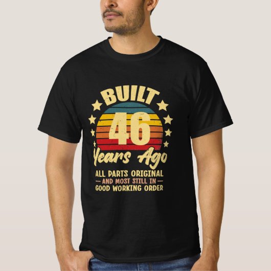 46 Years Ago All Parts Original 46th Birthday Tシャツ (正面)