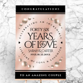 46thエレガントパールの結婚記念日お祝い アクリルサイン