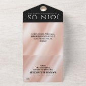 46thエレガントパールの結婚記念日お祝い オールインワン招待状 (外側)