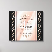 46thエレガントパールの結婚記念日お祝い キャンバスプリント (正面)