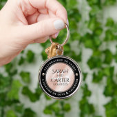 46thエレガントパールの結婚記念日お祝い キーホルダー (手)