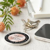 46thエレガントパールの結婚記念日お祝い キーホルダー (側面)