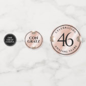 46thエレガントパールの結婚記念日お祝い コンフェッティ (正面)