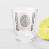 46thエレガントパールの結婚記念日お祝い ショットグラス (裏面)