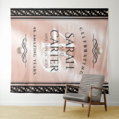 46thエレガントパールの結婚記念日お祝い タペストリー (インサイチュ(横))