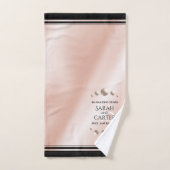 46thエレガントパールの結婚記念日お祝い バスタオルセット (ハンドタオル)