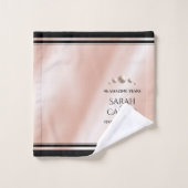 46thエレガントパールの結婚記念日お祝い バスタオルセット (ウォッシュタオル)