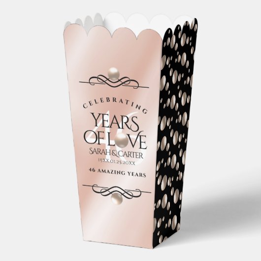 46thエレガントパールの結婚記念日お祝い フェイバーボックス (正面)