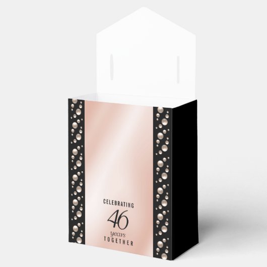 46thエレガントパールの結婚記念日お祝い フェイバーボックス (オープン)