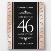 46thエレガントパールの結婚記念日お祝い フォトプラーク (正面)