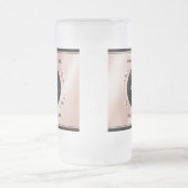 46thエレガントパールの結婚記念日お祝い フロストグラスビールジョッキ (中央)