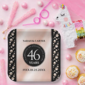 46thエレガントパールの結婚記念日お祝い ペーパープレート (パーティー)