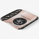 46thエレガントパールの結婚記念日お祝い ペーパープレート (傾斜あり)