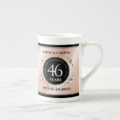 46thエレガントパールの結婚記念日お祝い ボーンチャイナマグカップ (右)