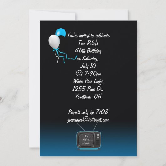 46thバースデーパーティー招待状 招待状 (裏面)